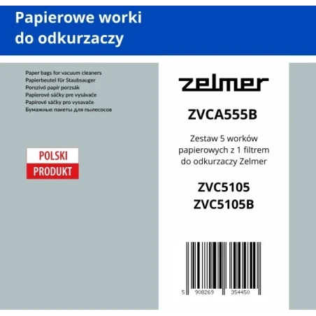 5 szt. worków papierowych + filtr ZVCA555B